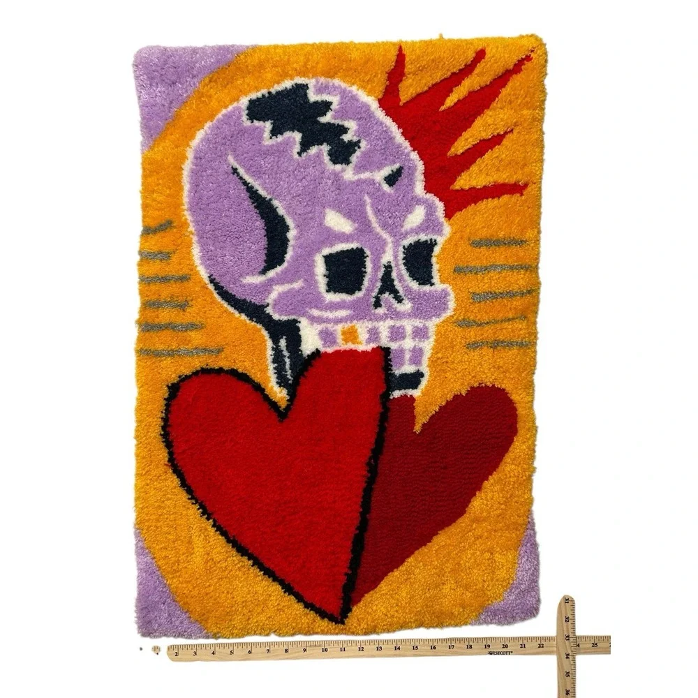 Hand Tufted Rug Or Wall Art By Mexican Tattoo‎ Artist 22